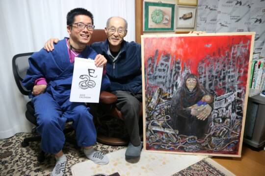 書画と絵画の作品で「二人展」　四日市の野﨑さんと片岡さん　来年1月に開催